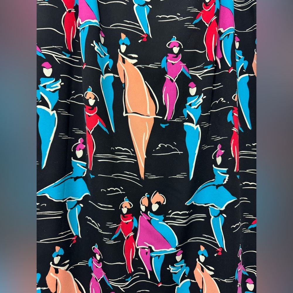 Vintage 80s Matchstick colorful skirt by Intriguing Threads Size 10 - Picture 8 of 8